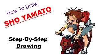 How to draw SHO with Flame Kaiser from Idaten Jump Easy Drawing StepByStep Drawing [upl. by Ginsberg386]