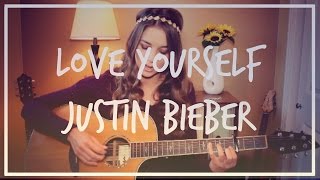 Love Yourself  Justin Bieber Guitar Tutorial  Easy [upl. by Seldan]