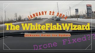 Jacksons Point Ice Update January 22 2024 READY FOR FISHING [upl. by Cerellia]