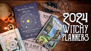 4 Witchy Planner Reviews  Flip Through Four 2024 Planners With Me  Magical Crafting [upl. by Hanej59]