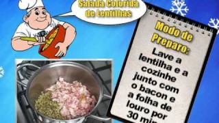 Receita Salada de Lentilha Colorida [upl. by Innos]