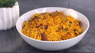 How to Make Delicious Palm Oil Rice  Nigerian Native Jollof Rice Recipe [upl. by Goran85]