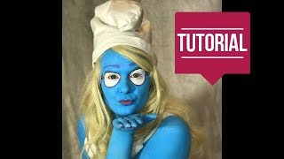 Smurf makeup tutorial  Door 6  Advent calendar  Christmas looks 2017 [upl. by Hsotnas]