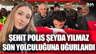 Şehit Polis Memuru Şeyda’yı Eşi Tabutunu Öperek Son Yolculuğuna Uğurladı [upl. by Ahseile261]