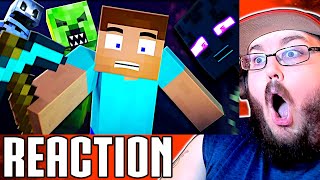 EVERY MINECRAFT MONSTER RAP 🎵 Creeper Skeleton Enderman Zombie🎵 Animation compilation REACTION [upl. by Redliw952]