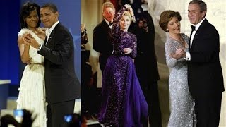 First Lady Fashion 30 Years of Inaugural Ball Gowns [upl. by Mikes]