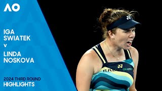 Iga Swiatek v Linda Noskova Highlights  Australian Open 2024 Third Round [upl. by Leanna]