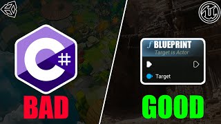 Is Unity C better than UE5 Blueprints [upl. by Ahsiek]
