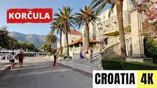 CROATIA 🇭🇷 4K Korčula Old Town — Walking Tour 2023 [upl. by Mclaurin]