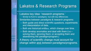 PostKuhnian Philosophy of Science Imre Lakatos 1 of 3 [upl. by Soraya]