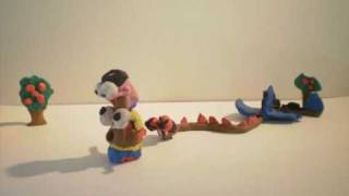 Animation en pâte à modeler  Un python affamé [upl. by Nhguavaj346]