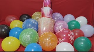 FUN LIPSTICK MYLAR BALLOON AND LOTS OF COLOURFULL BALLOONS BLOWING AND POPPING l SATISFYING VIDEO [upl. by Ahsier]