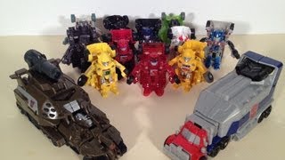 TRANSFORMERS BOTSHOT LAUNCHERS  WAVE 1 TOY REVIEW [upl. by Osnofedli]