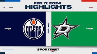 NHL Highlights  Oilers vs Stars  February 17 2024 [upl. by Eimareg]