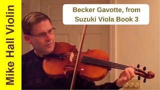 Becker Gavotte  5 from Suzuki Viola Book 3 [upl. by Ahseka]