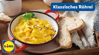 Das perfekte fluffige Rührei  Gesundes Frühstück  Lidl Kochen [upl. by Anilehs]