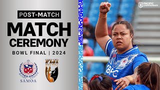 Pacific Championships Bowl Final  Fetu Samoa v Fiji Bulikula  PostMatch Ceremony [upl. by Siesser662]