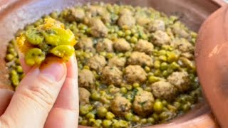 Tajine marocain très rapide ‼️ simple à faire boulettes viandes hachée et petit pois un délice [upl. by Guglielma]