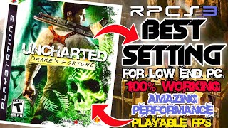 Uncharted 1 RPCS3 Best Setting for Low End PC  Playable FPS  Retro Revival [upl. by Leunamnauj]