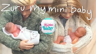 Barbie  Zuru my mini baby 5 surprise ball Unboxing Barbie doll Aesthetic Ken amp Barbie Role play [upl. by Otrevlig]