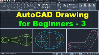 AutoCAD Drawing Tutorial for Beginners  3 [upl. by Nalak]