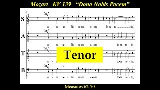 Mozart  KV139  6b Dona Nobis Pacem  Tenor [upl. by Gernhard584]