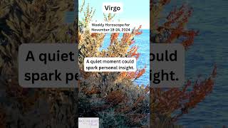 Virgo Weekly Horoscope November 1824 2024 [upl. by Atined]