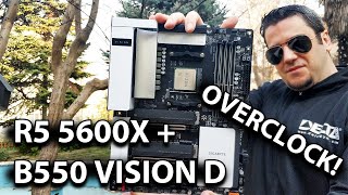 R5 5600X  GIGABYTE B550 VISION D Bios ve Overclock [upl. by Arihsay467]