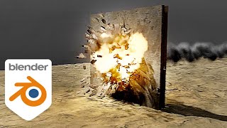 Wall destruction simulation in blender [upl. by Peursem10]