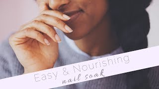 EASY Nourishing Lemon Nail Soak [upl. by Keyes]