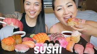 BEST SUSHI JAPAN  Mukbang NE Lets Eat [upl. by Hackney322]