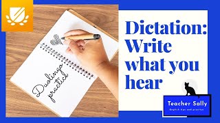 Dictation WRITE WHAT YOU HEAR activity 2 for Duolingo English test and general English practice [upl. by Nunciata609]