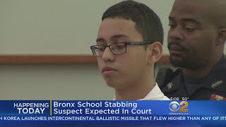 Bail Reduction Hearing For Teen Charged In Deadly Bronx School Stabbing [upl. by Gilles]