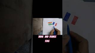 India and France flag painting tranding views  short  yt short 🙏❤️ [upl. by Stronski]