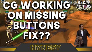 CG WORKING ON MISSING BUTTONS FIX  ROGUE ACTIONS  STAR WARS  GALAXY OF HEROES [upl. by Jemena]