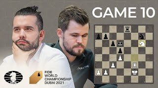 FIDE World Chess Championship Game 10  Carlsen vs Nepo [upl. by Keemahs]