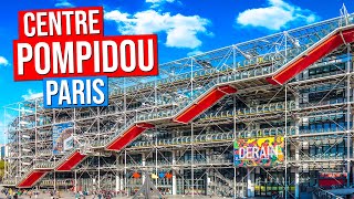 CENTRE POMPIDOU in Paris France  BEAUBOURG Museum Architecture Escalator Stravinsky Fountain [upl. by Earl]