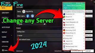 How to change free fire max server with POWER VPN 2024 after update [upl. by Airamanna283]