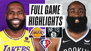 LAKERS at NETS  FULL GAME HIGHLIGHTS  January 25 2022 [upl. by Barthelemy613]