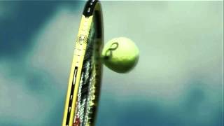 142mph Serve  Racquet hits the ball 6000fps Super slow motion from Olympus IMS [upl. by Ycnuahc]