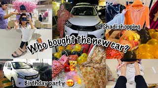 WHO BOUGHT THE NEW CAR  🩷FINALLY 😍 BIRTHDAY PARTY  GIFTS 😍 [upl. by Hamlani62]