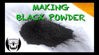 Making Black Powder Gunpowder at Home from Charcoal Sulfur and Potassium Nitrate [upl. by Trebla]