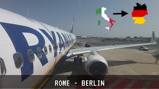 TRIPREPORT  RYANAIR  Rome FCO  Berlin BER  Boeing 7378AS [upl. by Meeka]