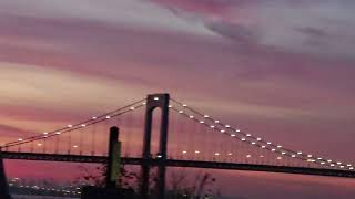 Throgs Neck Bridge and Whitestone Bridge at dusk 103024 [upl. by Hbahsur280]