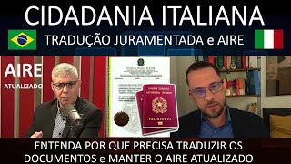 CIDADANIA ITALIANA  TRADUÇÃO JURAMENTADA e AIRE [upl. by Inahs527]