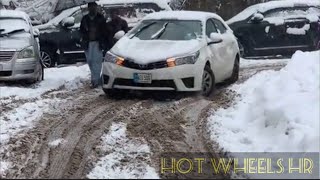 Nathia Gali Snowfall☃️Carsvideo murreepakistan [upl. by Nwahsd]