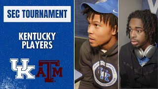 Kentucky players talk quarterfinal loss to Texas AampM in the SEC Tournament [upl. by Tatum]