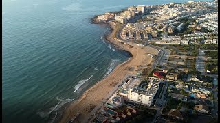 Aerial video of La Mata and Cabo Cervera beach at Torrevieja Alicante Spain [upl. by Mariandi]