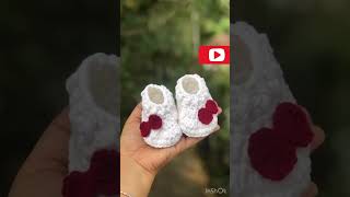 Crochet baby shoes [upl. by Ahsen]