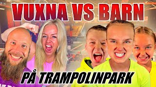 BARN VS VUXNA UTMANING PÅ TRAMPOLINPARK [upl. by Adniroc]